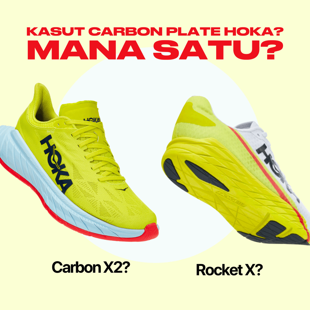 HOKA Carbon X2 atau Rocket X? Kasut carbon plate mana sesuai untuk anda?