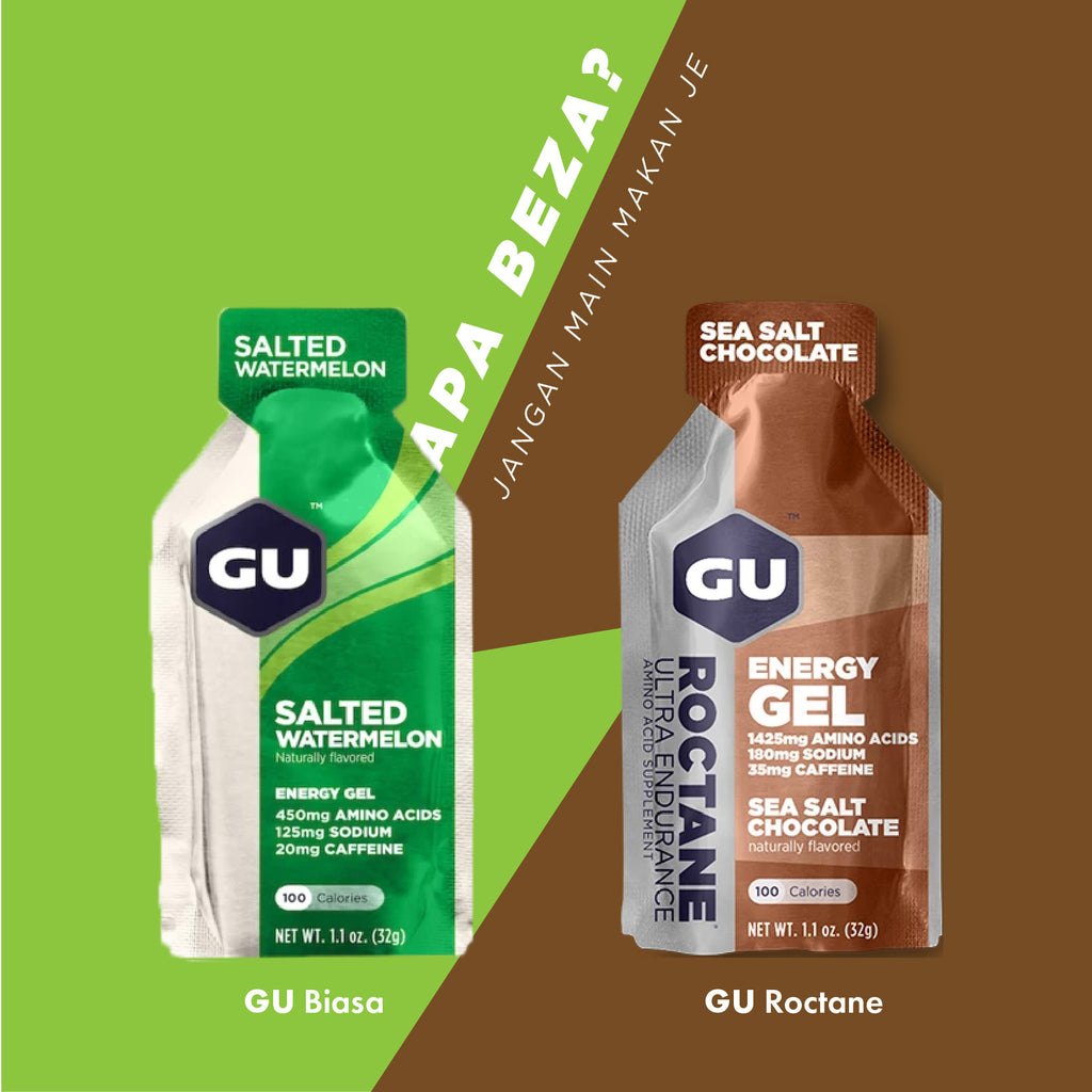 Apa perbezaan mengenai GU biasa dan GU Roctane?