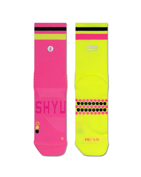 Shyu Racing Sock - Rhubarb | Custard | Black-Socks-SHYU-Malaysia-Singapore-Australia-Hong Kong-Philippines-Indonesia-Bigbigplace.com
