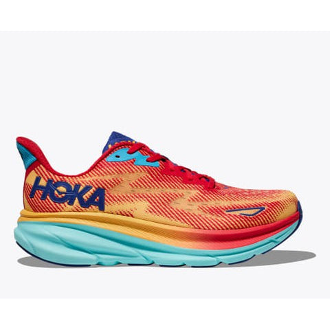 HOKA Men's Clifton 9 Wide (Cerise / Cloudless)-HOKA-Malaysia-Singapore-Australia-Hong Kong-Philippines-Indonesia-Bigbigplace.com