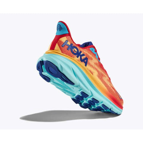 HOKA Men's Clifton 9 Wide (Cerise / Cloudless)-HOKA-Malaysia-Singapore-Australia-Hong Kong-Philippines-Indonesia-Bigbigplace.com