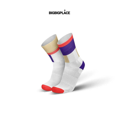 INCYLENCE Ultralights Zones Socks - Purple Cream-Socks-INCYLENCE-Malaysia-Singapore-Australia-Hong Kong-Philippines-Indonesia-Bigbigplace.com