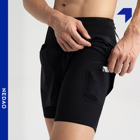 Nedao Men's Running TrioShorts PowerPouch-Running Shorts-NEDAO-Malaysia-Singapore-Australia-Hong Kong-Philippines-Indonesia-Bigbigplace.com