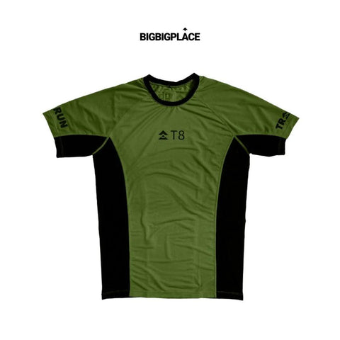 T8 Running Men's Iced Tee Shirt (Olive)-Running Top-T8 Run-Malaysia-Singapore-Australia-Hong Kong-Philippines-Indonesia-Bigbigplace.com