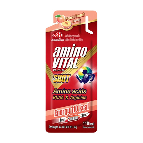 Amino Vital Red Shot 45g (Peach Punch)-Nutrition Gel-Ajinomoto-Malaysia-Singapore-Australia-Hong Kong-Philippines-Indonesia-Bigbigplace.com