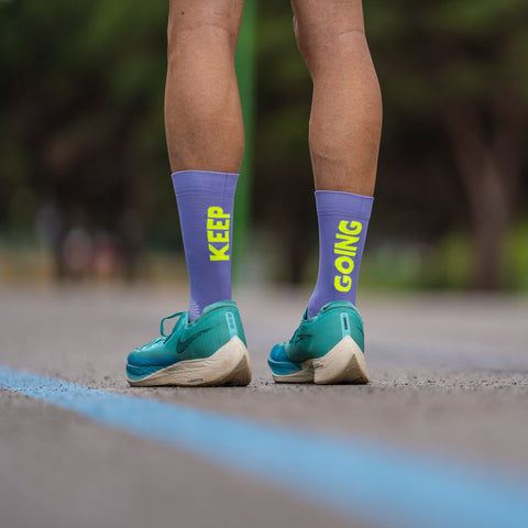 Sporcks Running Socks - Keep Going Purple-Calcetines de running-Sporcks-Malaysia-Singapore-Australia-Hong Kong-Philippines-Indonesia-Bigbigplace.com