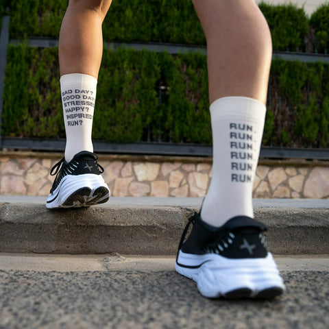 Sporcks Running Socks - Just Run Cream-Calcetines de running-Sporcks-Malaysia-Singapore-Australia-Hong Kong-Philippines-Indonesia-Bigbigplace.com