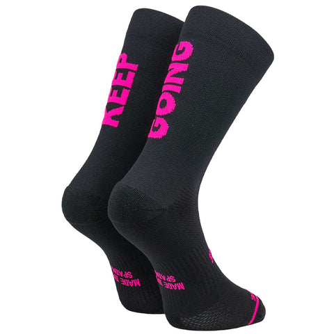 Sporcks Running Socks - Keep Going Black-Calcetines de running-Sporcks-Malaysia-Singapore-Australia-Hong Kong-Philippines-Indonesia-Bigbigplace.com