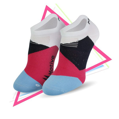 Motive Sock Speed Performance Velocity Liner 3D - White/Red-Running Socks-MOTIVE SOCK-Malaysia-Singapore-Australia-Hong Kong-Philippines-Indonesia-Bigbigplace.com