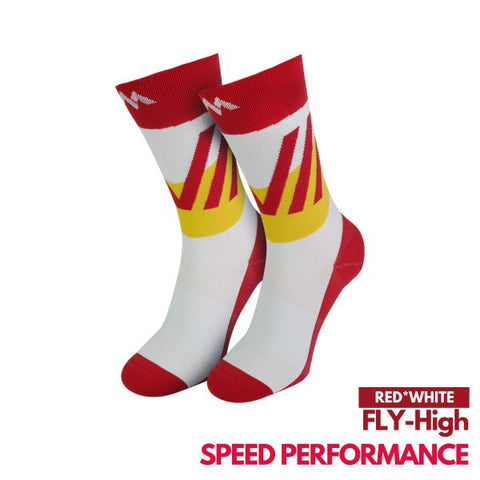 Motive Sock Speed Performance Fly - High Crew Red/White-Running Socks-MOTIVE SOCK-Malaysia-Singapore-Australia-Hong Kong-Philippines-Indonesia-Bigbigplace.com