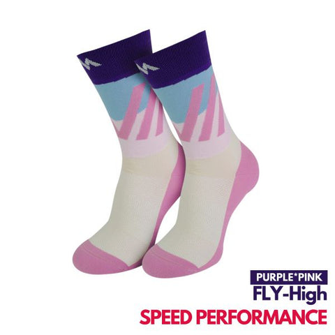 Motive Sock Speed Performance Fly-High Crew Purple/Pink-Running Socks-MOTIVE SOCK-Malaysia-Singapore-Australia-Hong Kong-Philippines-Indonesia-Bigbigplace.com
