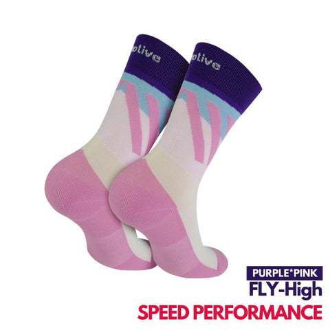 Motive Sock Speed Performance Fly-High Crew Purple/Pink-Running Socks-MOTIVE SOCK-Malaysia-Singapore-Australia-Hong Kong-Philippines-Indonesia-Bigbigplace.com