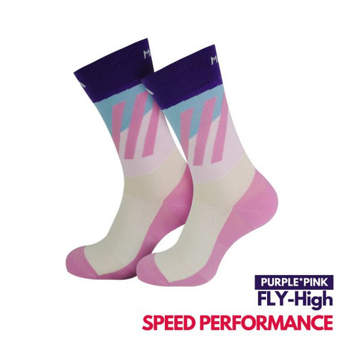 Motive Sock Speed Performance Fly-High Crew Purple/Pink-Running Socks-MOTIVE SOCK-Malaysia-Singapore-Australia-Hong Kong-Philippines-Indonesia-Bigbigplace.com