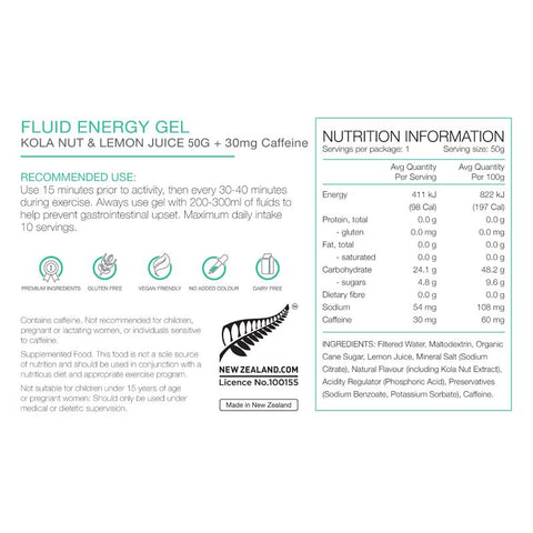 Pure Fluid Energy Gel 50g-Nutrition Gel-Pure-Malaysia-Singapore-Australia-Hong Kong-Philippines-Indonesia-Bigbigplace.com