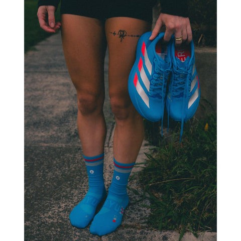 Shyu Racing Sock - Sapphire | Chrome | Red-Socks-SHYU-Malaysia-Singapore-Australia-Hong Kong-Philippines-Indonesia-Bigbigplace.com