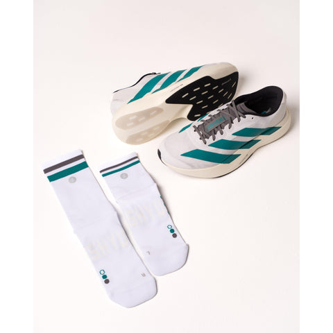 Shyu Racing Sock - White | Teal | Carbon-Socks-SHYU-Malaysia-Singapore-Australia-Hong Kong-Philippines-Indonesia-Bigbigplace.com