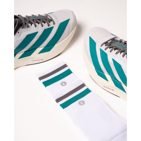 Shyu Racing Sock - White | Teal | Carbon-Socks-SHYU-Malaysia-Singapore-Australia-Hong Kong-Philippines-Indonesia-Bigbigplace.com