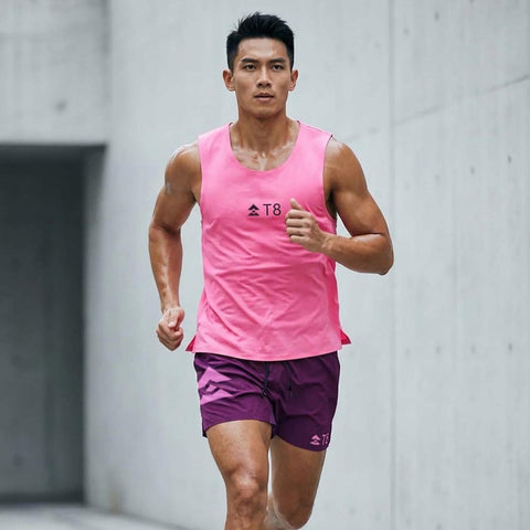 T8 Men's Trail Tank (Pink)-Top-T8 Run-Malaysia-Singapore-Australia-Hong Kong-Philippines-Indonesia-Bigbigplace.com