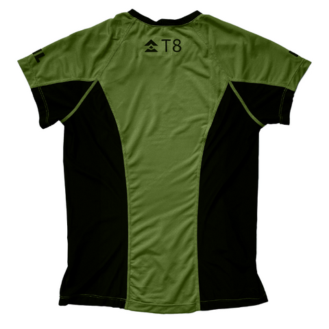 T8 Women's Iced Tee Shirt Olive-Running Top-T8 Run-Malaysia-Singapore-Australia-Hong Kong-Philippines-Indonesia-Bigbigplace.com