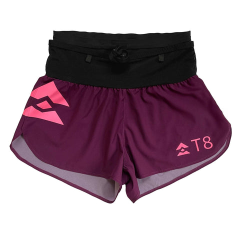 T8 Women's Sherpa Shorts v2 (Burgundy)-Shorts-T8 Run-Malaysia-Singapore-Australia-Hong Kong-Philippines-Indonesia-Bigbigplace.com