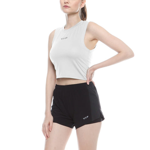 Volt and Fast Women's Bolt Sports Crop Top V2 - Broken White-VoltandFast-Malaysia-Singapore-Australia-Hong Kong-Philippines-Indonesia-Bigbigplace.com