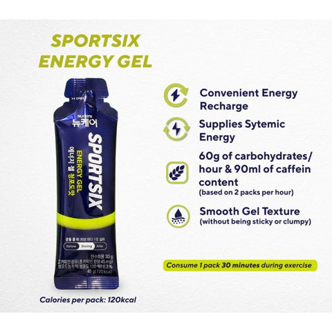 Sportsix Energy Gel Green Grape 45g-Boost Energy-Sportsix-Malaysia-Singapore-Australia-Hong Kong-Philippines-Indonesia-Bigbigplace.com