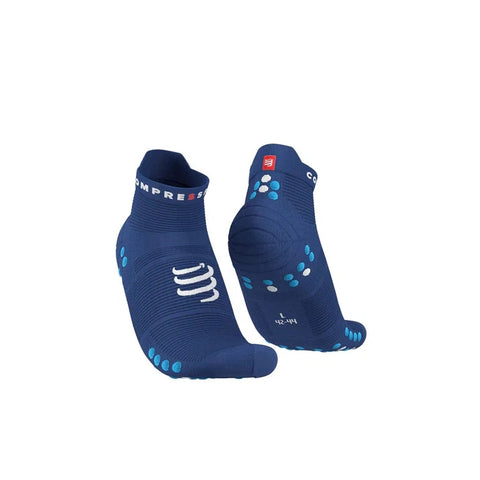 Compressport Pro Racing Socks V4.0 Ultralight Run Low - Sodalite/Fluo Blue-Socks-Compressport-Malaysia-Singapore-Australia-Hong Kong-Philippines-Indonesia-Bigbigplace.com