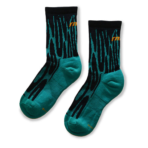 Rnnr Marathon Sock - Drippy Cheetah Teal-Rnnr-Malaysia-Singapore-Australia-Hong Kong-Philippines-Indonesia-Bigbigplace.com