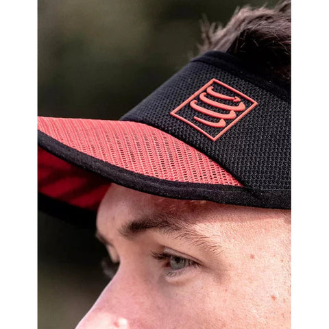 Compressport Spiderweb Ultralight Visor - Red/Black-Visors-Compressport-Malaysia-Singapore-Australia-Hong Kong-Philippines-Indonesia-Bigbigplace.com
