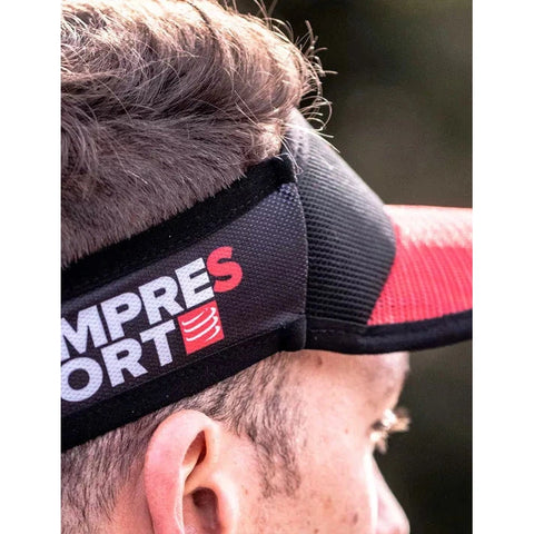 Compressport Spiderweb Ultralight Visor - Red/Black-Visors-Compressport-Malaysia-Singapore-Australia-Hong Kong-Philippines-Indonesia-Bigbigplace.com