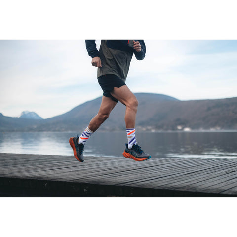 INCYLENCE RUNNING SOCKS - PLATFORMS WHITE PURPLE-Socks-INCYLENCE-Malaysia-Singapore-Australia-Hong Kong-Philippines-Indonesia-Bigbigplace.com