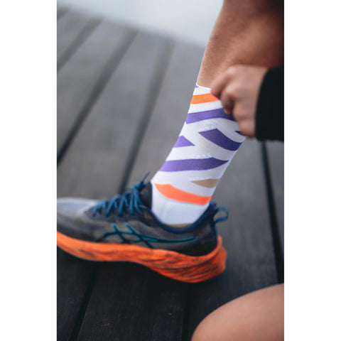 INCYLENCE RUNNING SOCKS - PLATFORMS WHITE PURPLE-Socks-INCYLENCE-Malaysia-Singapore-Australia-Hong Kong-Philippines-Indonesia-Bigbigplace.com