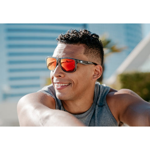 Knockaround Torrey Pines Sport Sunglasses - Clear Grey / Red Sunset-Sunglasses-Knockaround-Malaysia-Singapore-Australia-Hong Kong-Philippines-Indonesia-Bigbigplace.com
