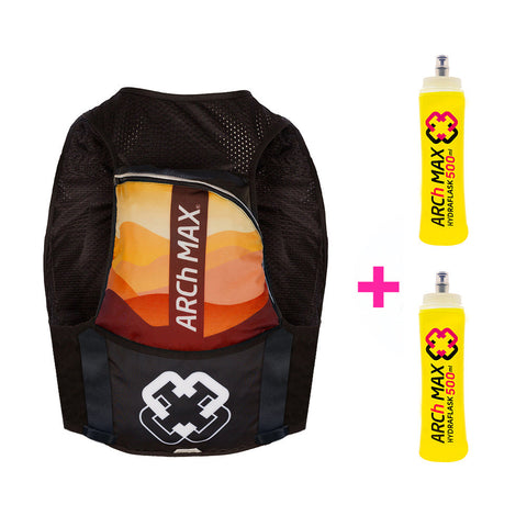 ARCh MAX Hydration Vest 12L Unisex Orange + 2 Hydraflask 500ml-HV-12 Unisex-ARCh MAX-Malaysia-Singapore-Australia-Hong Kong-Philippines-Indonesia-Bigbigplace.com