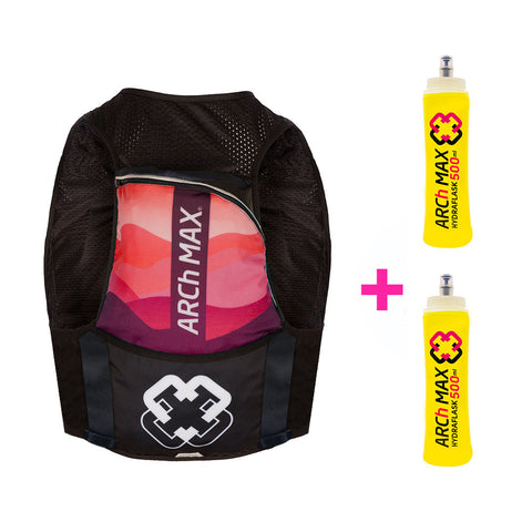 ARCh MAX Hydration Vest 12L Unisex Red + 2 Hydraflask 500ml-HV-12 Unisex-ARCh MAX-Malaysia-Singapore-Australia-Hong Kong-Philippines-Indonesia-Bigbigplace.com