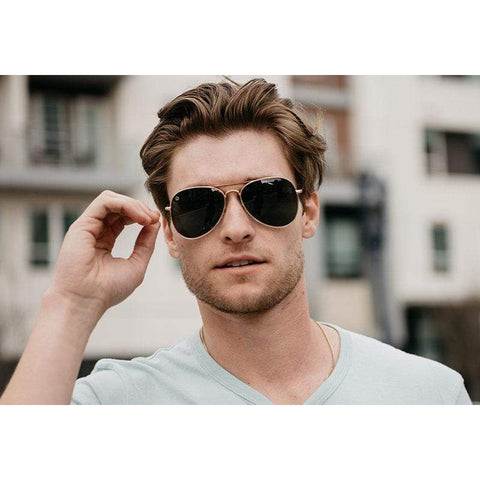 Knockaround Mile Highs Sunglasses - Gold / Aviator Green-Sunglasses-Knockaround-Malaysia-Singapore-Australia-Hong Kong-Philippines-Indonesia-Bigbigplace.com