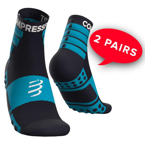 Compressport Training Socks-2 Pack - Blue-Running Socks-Compressport-Malaysia-Singapore-Australia-Hong Kong-Philippines-Indonesia-Bigbigplace.com