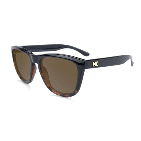 Knockaround Premiums Sunglasses - Glossy Black and Tortoise Shell Fade/Amber-Sunglasses-Knockaround-Malaysia-Singapore-Australia-Hong Kong-Philippines-Indonesia-Bigbigplace.com