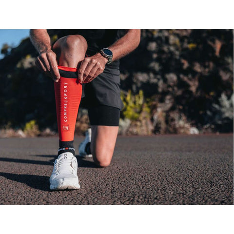 Compressport R2 3.0 Calf Sleeve - Red/Black-Compression-Compressport-Malaysia-Singapore-Australia-Hong Kong-Philippines-Indonesia-Bigbigplace.com