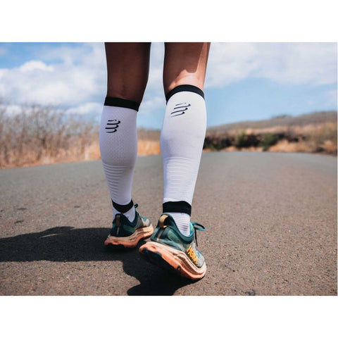 Compressport R2 3.0 Calf Sleeve - White/Black-Compression-Compressport-Malaysia-Singapore-Australia-Hong Kong-Philippines-Indonesia-Bigbigplace.com