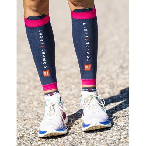Compressport Calf Sleeve R2 3.0 - Mood Indigo/Magenta-Compressport-Malaysia-Singapore-Australia-Hong Kong-Philippines-Indonesia-Bigbigplace.com