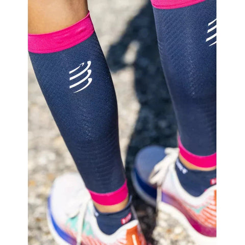 Compressport Calf Sleeve R2 3.0 - Mood Indigo/Magenta-Compressport-Malaysia-Singapore-Australia-Hong Kong-Philippines-Indonesia-Bigbigplace.com