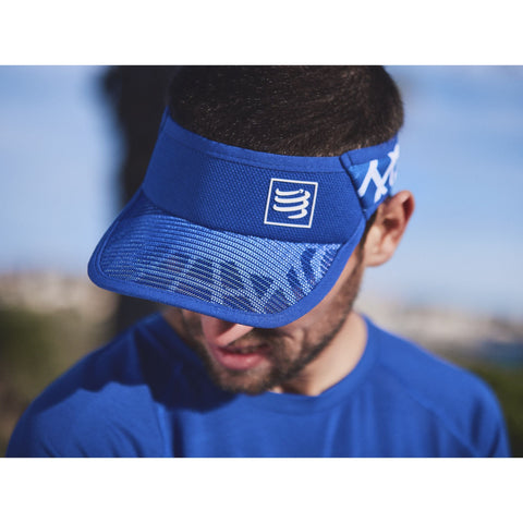 Compressport Spiderweb Ultralight Visor - Sodalite/White-Visors-Compressport-Malaysia-Singapore-Australia-Hong Kong-Philippines-Indonesia-Bigbigplace.com