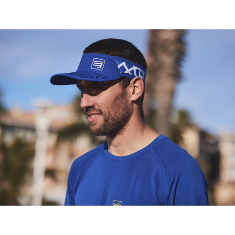 Compressport Spiderweb Ultralight Visor - Sodalite/White-Visors-Compressport-Malaysia-Singapore-Australia-Hong Kong-Philippines-Indonesia-Bigbigplace.com