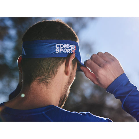 Compressport Spiderweb Ultralight Visor - Sodalite/White-Visors-Compressport-Malaysia-Singapore-Australia-Hong Kong-Philippines-Indonesia-Bigbigplace.com